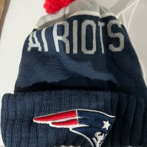 NFL Patriots Knit Beanie - Navy, Red, White